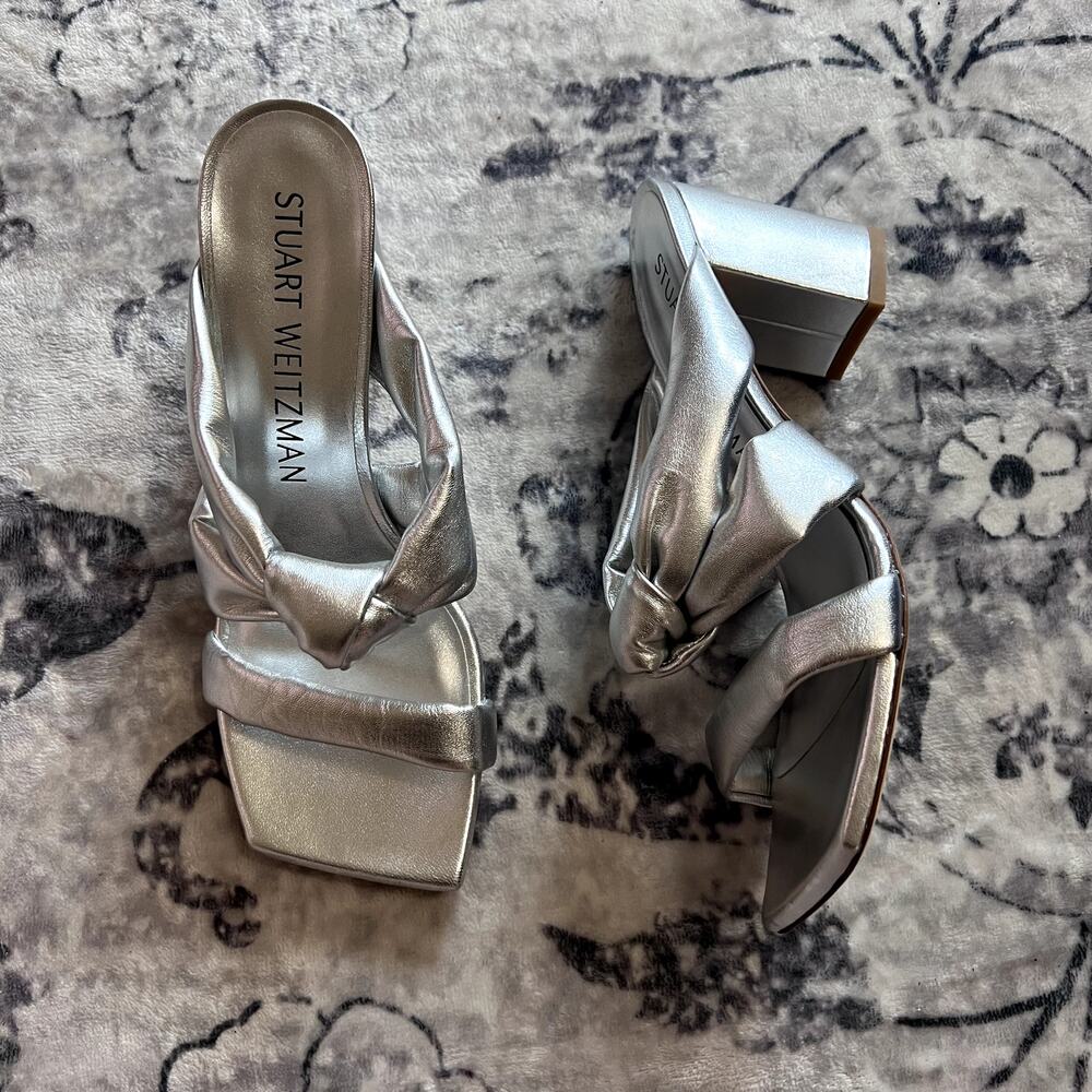 Stuart Weitzman Playa 75 Knot Block Sandal Sz 40/… - image 2